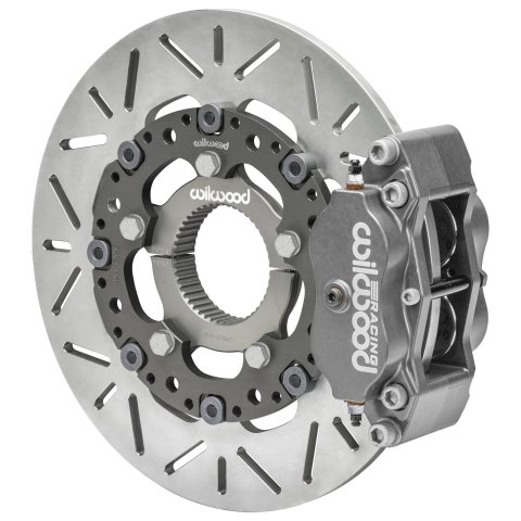 Wilwood Billet Narrow Dynalite Radial Mount Inboard Brake Kits 140-15346 Disc Kit, Inboard, Rear, Cross-drilled Rotors, Gray/Silver Calipers, for Sprint Axles with 48 Splines, Kit