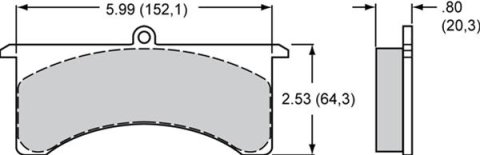 Wilwood Smart Pad BP-35 Brake Pads 150-35-7520K Pads, Pad, BP-35, 7520, High-Friction Metallic, High Performance, Set