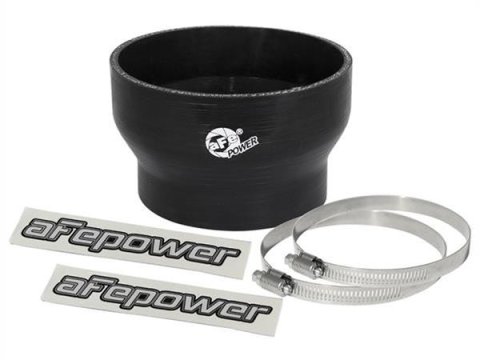 aFe Tubing Couplers 59-00079 Couplers, Straight, Silicone, Black, 4.38 in. Inlet/3.50 in. Outlet Diameter, 2.75 in. Length, Each