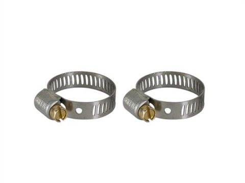aFe Stainless Steel Hose Clamps 59-01004-MA Clamps, Worm Gear Style, Steel, Natural, 0.563 in. to 1.063 in. O.D., Pair