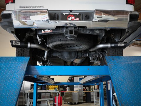 aFe Apollo GT Exhaust Systems for 2009-2018 SIERRA 1500, SILVERADO 1500 - 49-44134-P System, Series, Split Side Rear, Stainless Steel, Cat-Back, Dual Polished Tips, Chevrolet, GMC, Kit