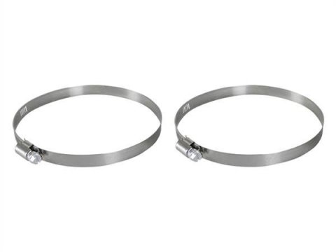 aFe Stainless Steel Hose Clamps 59-01018-MA Clamps, Worm Gear Style, Steel, Natural, 4.560 in. to 5.500 in. O.D., Pair