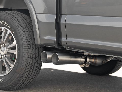 aFe Rebel Series Exhaust Systems for 2018-2021 F-150 - 49-43108-H System, Series, Particulate Filter Back, Single, Stainless Steel, Natural, Ford F-150, 3.0L, Diesel, Kit