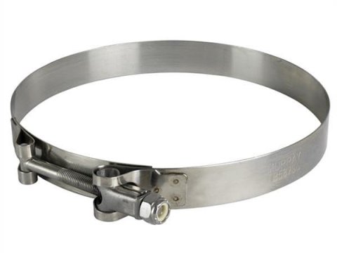 aFe Stainless Steel Hose Clamps 59-01034 Clamps, T-bolt Style, Steel, Natural, 5.563 in. to 5.875 in. O.D., Each
