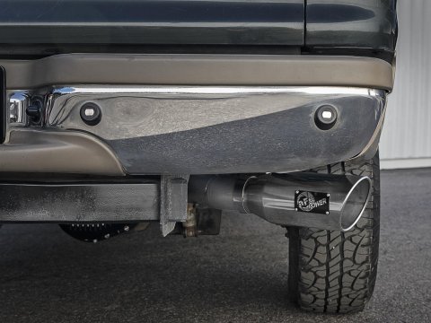 aFe Large Bore-HD Exhaust Systems for 2000-2003 EXCURSION - 49-43008-P System, Bore HD, Turbo Back, Single, Stainless Steel, Ford, 7.3L, Kit