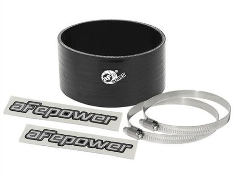 aFe Tubing Couplers 59-00092 Couplers, Straight, Silicone, Black, 4.00 in. Inlet/Outlet Diameter, 2.00 in. Length, Each