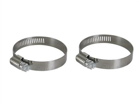 aFe Stainless Steel Hose Clamps 59-01008-MA Clamps, Worm Gear Style, Steel, Natural, 1.813 in. to 2.500 in. O.D., Pair