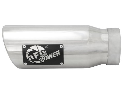 aFe Mach Force XP Round, Polished 3.50 Inch Exhaust Tip 49T35452-P12 Tip, XP, Clamp-on, Stainless, Polished, in. Inlet Diameter, 4.50 in. Outlet, 12.00 in. Length, Each