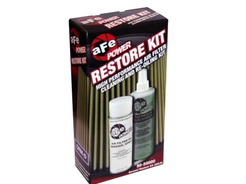 aFe Air Filter Restore Kits 90-50000 Cleaner and Oil, 12 oz. Cleaner, 6.5 oz. Oil, Gold, Aerosol, Kit
