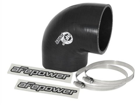 aFe Tubing Couplers 59-00070 Couplers, 90 degree Elbow, Silicone, Black, 3.00 in. Inlet/Outlet Diameter, 3.00 in. Length, Each