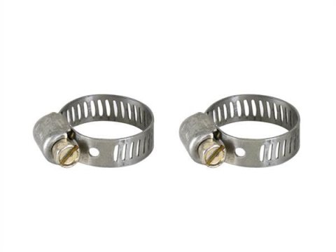 aFe Stainless Steel Hose Clamps 59-01003-MA Clamps, Worm Gear Style, Steel, Natural, 0.500 in. to 0.906 in. O.D., Pair