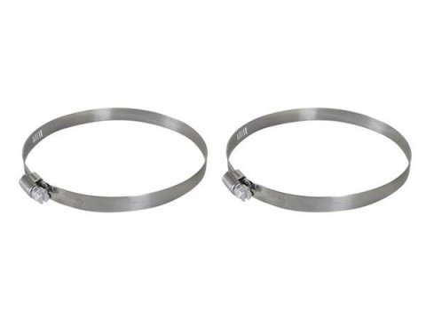 aFe Stainless Steel Hose Clamps 59-01023-MA Clamps, Worm Gear Style, Steel, Natural, 7.250 in. to 9.250 in. O.D., Pair
