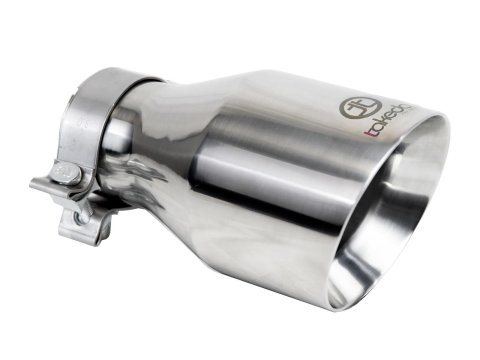 AFE Power Exhaust Tips 49T30504-P09 Takeda 304 Stainless Steel Clamp-on Tip Polished 3 IN Inlet x 5 IN Outlet x 9 IN L