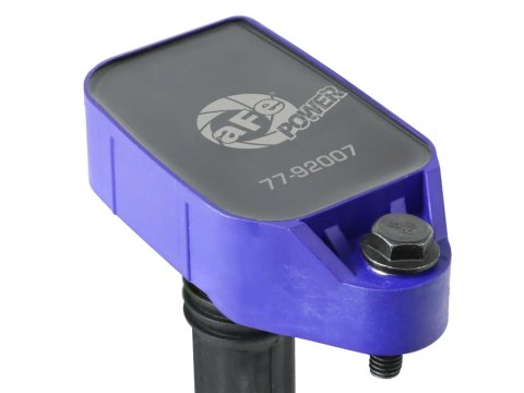 aFe Scorcher High-Performance Ignition Coils 77-92007 Coil, SCORCHER High-Performance, Coil Pack Style, Female/Socket, Rectangular, Blue, Chrysler, Dodge, Jeep, RAM, Each