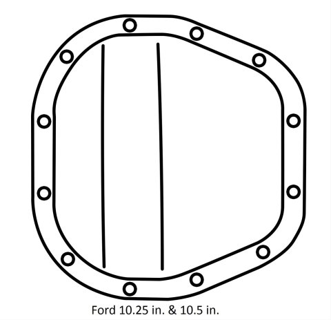 aFe Street Series 12 Bolt Ford 10.25/10.5 Inch Differential Cover 46-70020 Cover, Aluminum, Natural, Ribbed, Ford, 10.25 in./10.50 in. Ring Gear, 12-Bolt Cover, Each