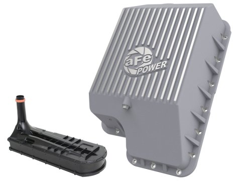 aFe Automatic Transmission Pans 46-70120-1 Oil Pan, Aluminum, Natural, Deep, +7.5 qts. Capacity, Ford, 5R110, Each