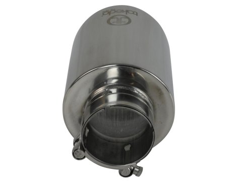 aFe Takeda Round, Polished 2.50 Inch Exhaust Tip 49T25454-P07 Tip, Takeda, Clamp-on, Stainless, Polished, in. Inlet Diameter, 4.50 in. Outlet, 7.00 in. Length, Each