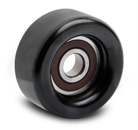 Holley Idler Pulleys 97-150 Pulleys, Holley, Serpentine Style, Black Finish, 2.75 in. Diameter, 76 mm, Smooth, Steel, for LS Accessory Drive Brackets Only, Each