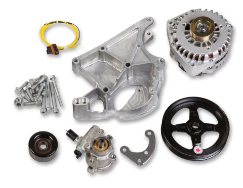 Holley LS Engine Swap Accessory Drive Systems 20-143 Pulley Sets, Serpentine, System, Without A/C, Chevy, V8, Kit