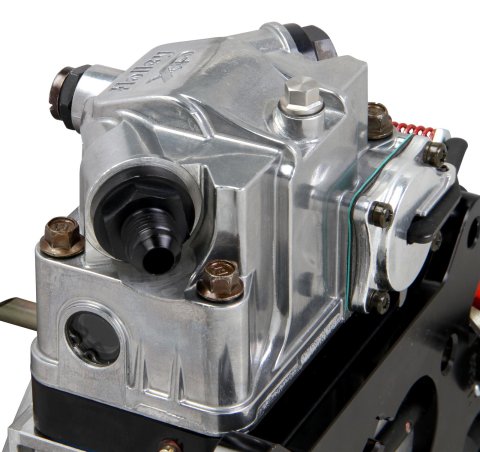 Holley Aluminum Ultra XP 750 CFM 4-Barrel Carburetor 0-80813BKX Carburetors, XP, cfm, 4-barrel, Square Bore, Mechanical Secondaries, Dual Inlet, Shiny and Black Finish, Down-leg Booster, Each
