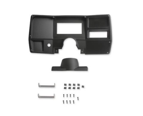 Holley EFI 6.86 in. Dash Bezels 553-389 Panels, EFI, Bezel, 5/32 Thick, ABS Material, Black Matte Finish, Chevy, Chevelle, Each