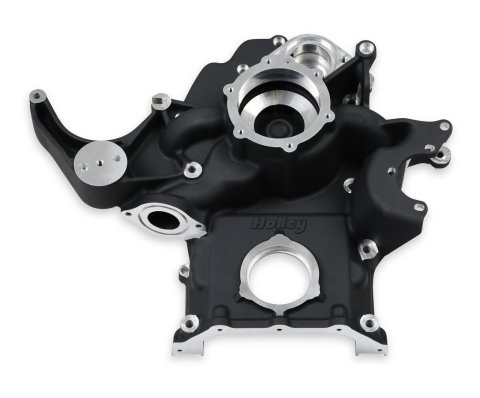 Holley Timing Covers 97-375 Covers, Replacement, Cast Aluminum, Black Finish, for Mid-Mount Accessory Drive 20-291BK, 20-293BK, Gen III, Hemi, VVT, 5.7L, 6.4L, Each