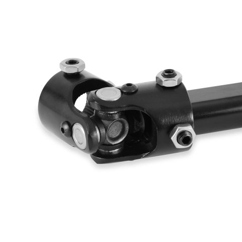 Holley Steering Shafts 320-310 Shafts, Collapsible, 16.75 in. to 23.50 in. Long, Double D, Box, 30 Spline, Column Box 48 Spline, Steel, Black, Chevy, Pontiac, Each