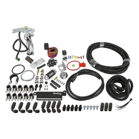 Holley G-Body Fuel System Kits 526-24 Kits, System, EFI, 350 lph Pump, 40 ft. Nylon Braided Hose, Regulator, Filter, Buick, Oldsmobile, Chevy, Pontiac, Kit