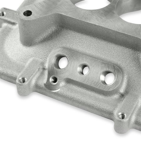 Holley LS Modular Mid-Rise Intake Adapter Plates 300-267 Manifold Adapters, Modular, Intake, Plate, Cathedral Port Head, Aluminum, Satin Finish, Fasteners, Chevy, LS, 4.8-7.0L, Kit