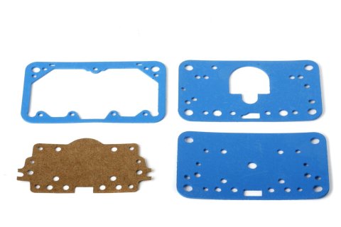 Holley Carburetor Gaskets 108-202 Gaskets, Fuel Bowls, Metering Block, Metering Plate, Buna Rubber, Blue, Non-Stick, Fiber Material, Model 4160, Kit