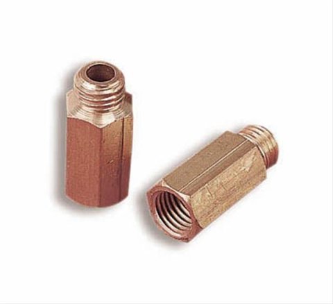 Holley Main Jet Extensions 122-5000 Extensions, Carburetor Jet, Screw-in Style, 1/4 in.-32 Thread, Brass, Pair