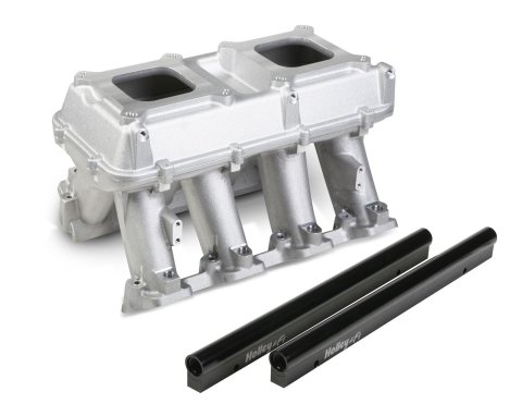Holley EFI LS Hi-Ram Intake Manifolds 300-115 Manifolds, EFI, Multi-port, Dual 4150 Style Throttle Body Mounting, Aluminum, Runners, Chevy, 6.0L, 7.0L