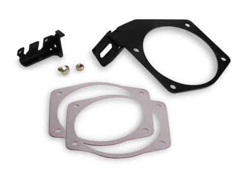 Holley Throttle Cable Brackets 20-147 Brackets, Body Mounting Style, Aluminum, Black Anodized, Chevy, Kit
