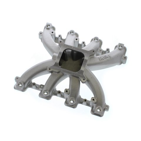 Holley EFI LS Single Plane Mid-Rise Intake Manifolds 300-136 Manifolds, EFI, Mid-Rise, Plane, Rectangular Port, Multi-port, Standard Deck, Aluminum, Satin Finish, Chevy, 6.0L, 6.2L, Each