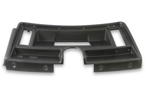 Holley EFI 6.86 in. Dash Bezels 553-385 Panels, EFI, Bezel, 5/32 Thick, ABS Material, Black Matte Finish, with A/C Vents, Chevy, Nova, Each