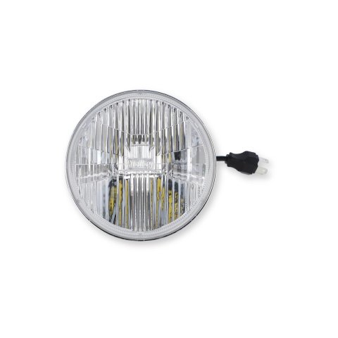 Holley RetroBright LED Headlights LFRB125 Headlight Conversion, RetroBright, Style, Sealed Beam, 5.75 in. Round Housing, Classic White, High and Low Beam, 3,000K Bulb, Each