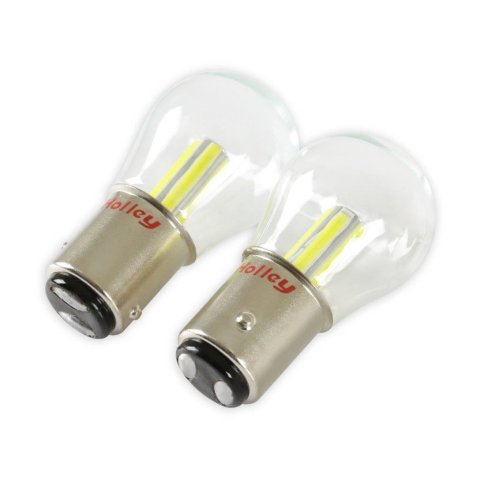 Holley RetroBright LED Light Bulbs HLED09 Bulbs, RetroBright, LED, 1157 Style, Modern White, 5,700K, 580 Lumens, Turn Signal, Bulbs, Pair