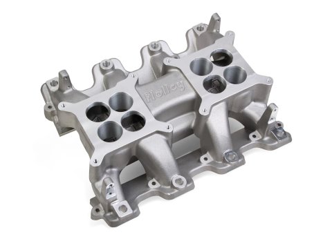 Holley LS 2x4 Dual Plane Fuel Injected Intake Manifolds 300-134 Manifolds, EFI, Plane, Rectangular Port Head, Multi-port, 1,500-7,000 RPM Range, Aluminum, Satin Finish, Chevy, 6.0L, 6.2L, Each