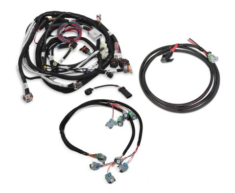 Holley Replacement Fuel Injector Wiring Harnesses 558-501 Injection System Harnesses, EFI, GM LS 58X Crank Sensor, Includes Power, EV6 Injector, Main Harnesses, for HP, Dominator ECUs, Kit