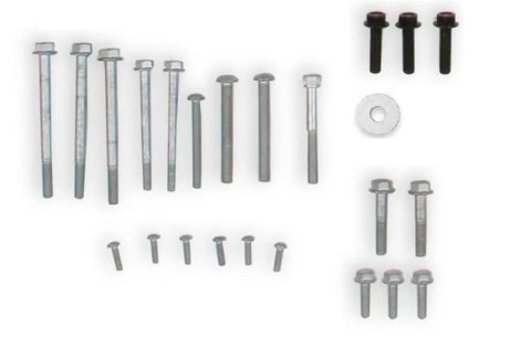 Holley Replacement Accessory Drive Hardware 97-302 Engine Bracket Components, Replacement, Hardware, Steel, Nickel Finish, for Cooling Manifold, 20-240, Chevy, Small Black, Kit