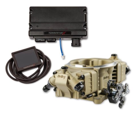 Holley Terminator X Stealth 4150 24X LS EFI Fuel Injection Systems 550-1022 Systems, X, 4150, EFI, Four Injector, Throttle Body, Speed Density, Aluminum, Gold Chevy, 4.8-7.0L, Kit