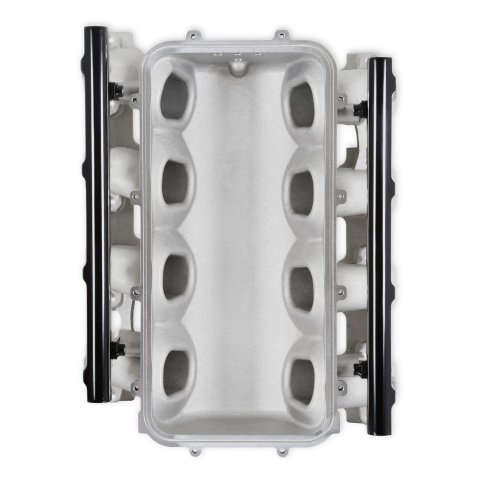 Holley EFI LT1 Gen V Lo-Ram Intake Manifolds 300-711BK Manifolds, EFI, LT1, V, Lo-Ram, Base Only, Multi-Port Injection, Standard Deck, Aluminum, Black, Chevy, V, 5.3L, 6.2L, Each