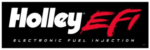 Holley EFI Banners 36-398 Banners, Vinyl, Black, Logo, Grommets, 28 in. Width, 108 in. Length, Each