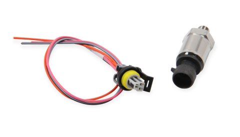 Holley Replacement Pressure Transducers 554-136 Fuel Injection System Components, Transducer, Replacement, 0-500 psi, 0.5-4.5 V, Stainless Case, 1/8 in.-27 NPT, with Wire Harness, Each