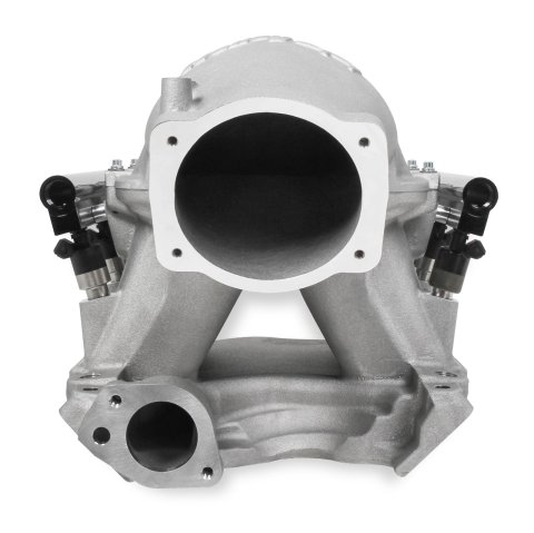 Holley 351W Ford Hi-Ram EFI Intake Manifolds 300-241 Manifolds, Ford, EFI, Multi-port, 1,500-7,000 RPM Range, Standard Deck, Aluminum, Satin Finish, Ford, 5.8L, Windsor, Kit