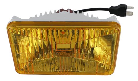 Holley RetroBright LED Headlights LFRB100-1 Sealed Beam Headlight Conversions, RetroBright, LED, Rectangular, 4 in. x 6 in. Housing, Yellow Lens, High/Low Beam, Upgraded Wiring, with Bulb, Each