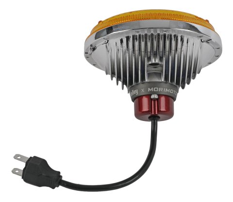 Holley RetroBright LED Headlights LFRB106 Headlight Conversion, RetroBright, Style, Sealed Beam, 5.75 in. Round Housing, Yellow, High Beam Only, Upgraded H4 Plug, with PAR 46 Bulb, Each