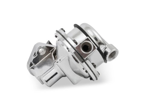 Holley Mechanical Fuel Pumps 12-327-13 Pumps, Street Performance, Mechanical, 130 gph, 7.5-9 psi, 3/8 in.-NPT Ports, Female Thread, Aluminum, Shiny, Rotatable, Chevy, 262-400ci, Each