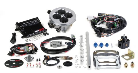 Holley HP EFI Universal Retrofit Engine Management Systems 550-501 Fuel Injection Systems, Retrofit, Management, Multi Point, 4-barrel, 4500 Flange, Sensors, Fuel Rails, Regulator, Wire Harness, Kit