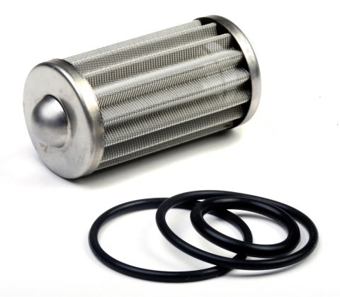 Holley HP Billet Fuel Filter Replacement Elements 162-559 Elements, Replacement, Element, Stainless Steel Mesh, 100 microns, with O-rings, for Filter, 175 gph, Gas/E85, Each